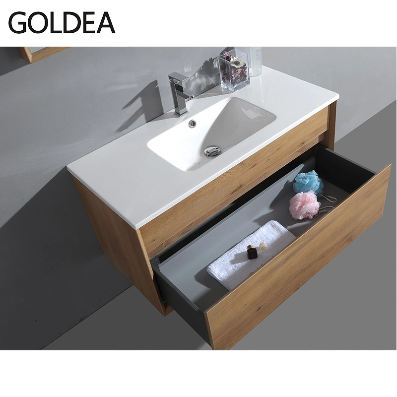 Modern Floor Mounted Goldea Hangzhou Cabinet Bathroom Vanity Standing MDF with High Quality