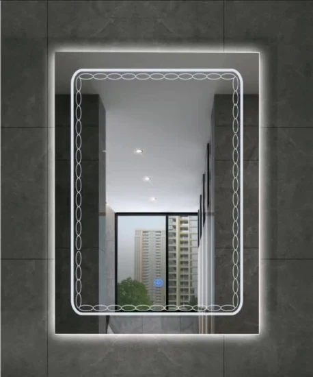 Vendita calda Hotel Design Commercio all'ingrosso Produttore di bagni a LED Specchio per il trucco Specchio da bagno Illuminato a LED Armadietto a specchio illuminato intelligente